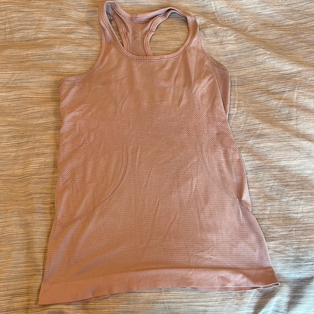 Lululemon Swiftly tech pink racer back tank top size 4